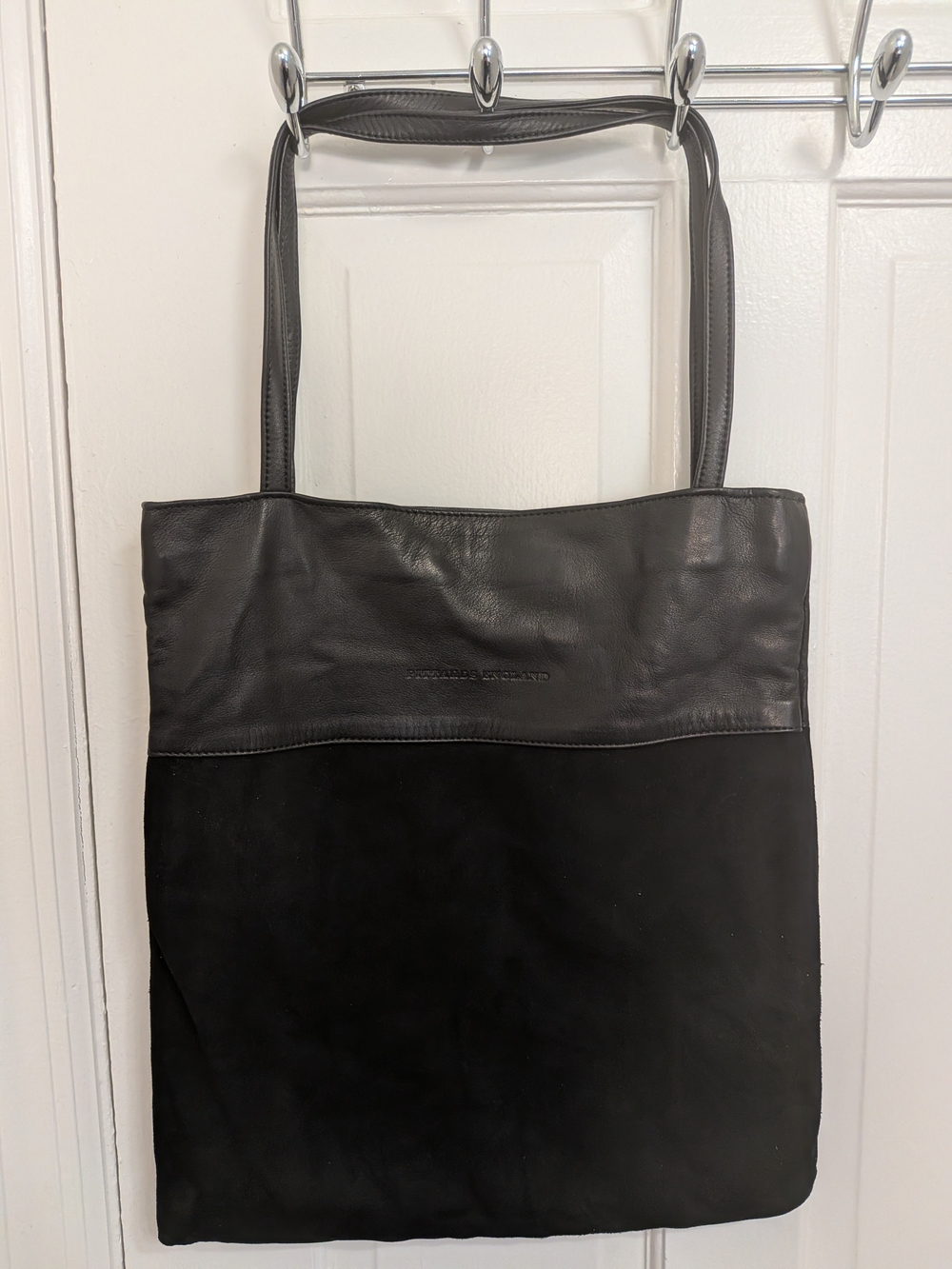 Pittards England Suede And Leather Tote